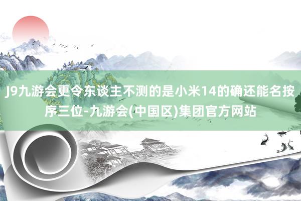 J9九游会更令东谈主不测的是小米14的确还能名按序三位-九游会(中国区)集团官方网站