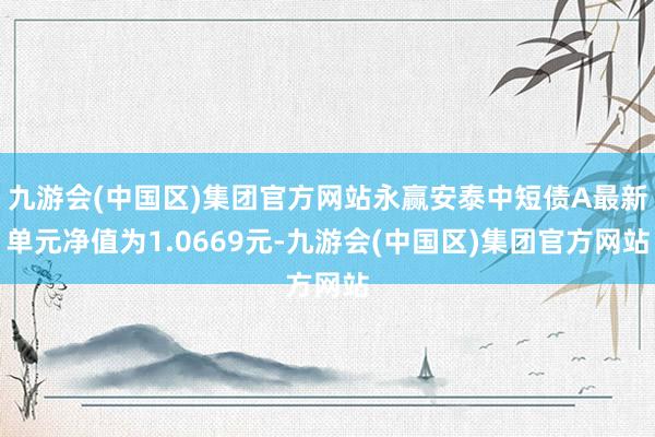 九游会(中国区)集团官方网站永赢安泰中短债A最新单元净值为1.0669元-九游会(中国区)集团官方网站